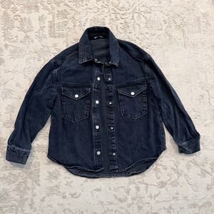 Zara Washed Black Jean Jacket